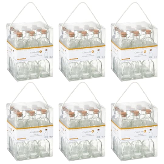 6 Packs: 18 ct. (108 total) Favor Jars with Cork Stoppers by Celebrate It®